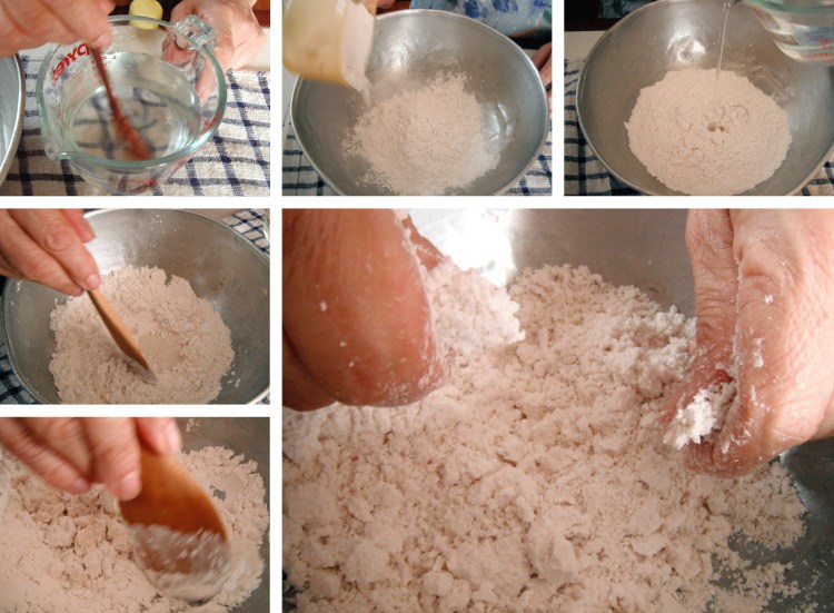 Preparando goma de tapioca mandioca